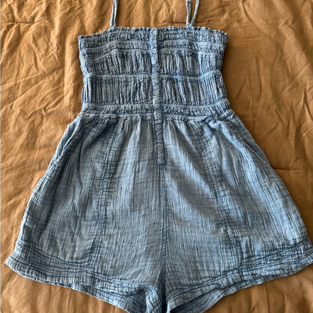 Free People One Washed Sammi Romper - Picture 2 of 2